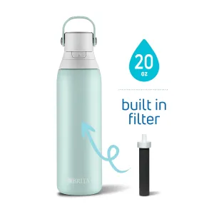 20oz Premium Double Wall Stainless Steel Insulated Filtered Water Bottle - Light Blue