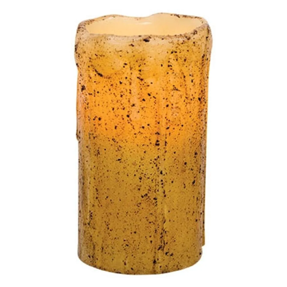 *6" Burnt Ivory Remote Pillar