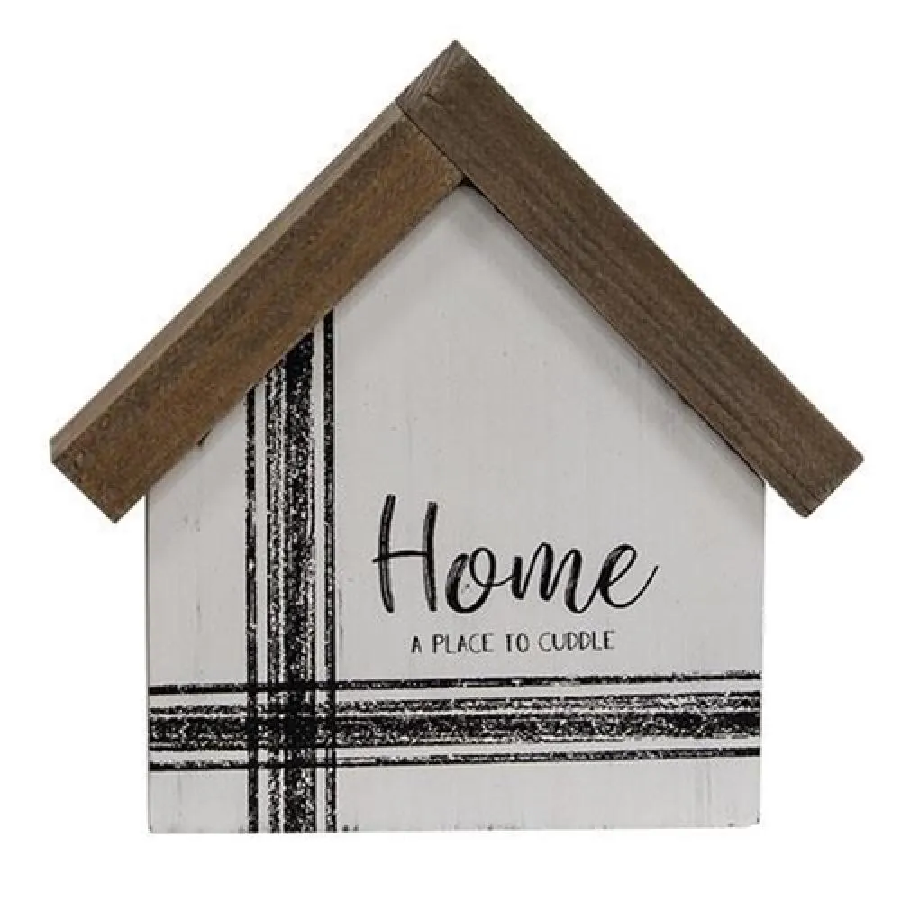 *A Place to Cuddle Wooden House Sitter