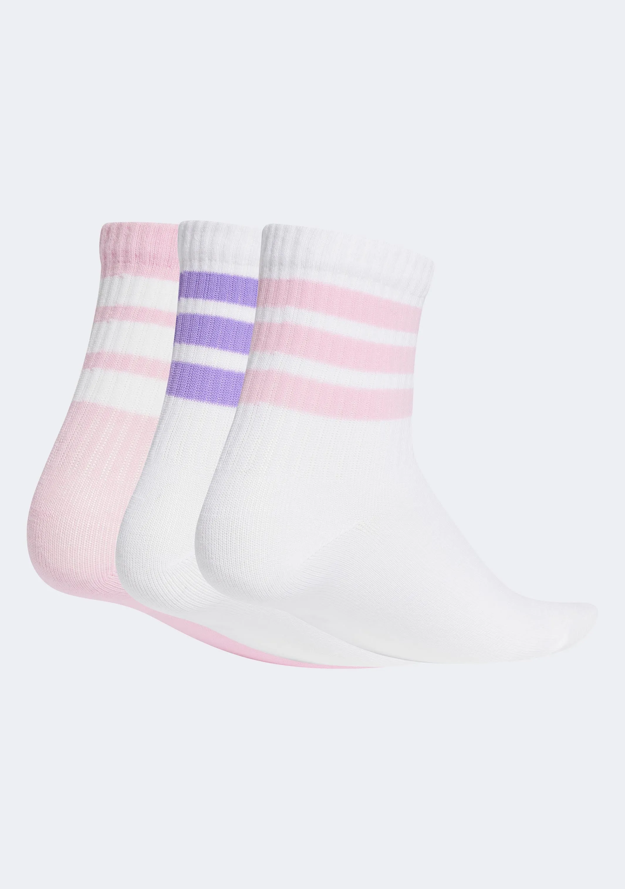 Adidas Kids' 3 Pack Rib Crew Socks