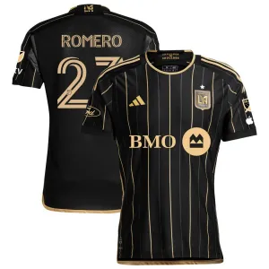adidas LAFC Authentic Abraham Romero Home Jersey w/ MLS   Apple TV   Ford Patches 24/25 (Black/Gold)