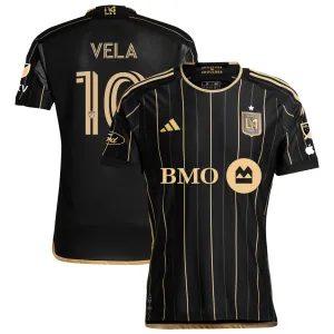 adidas LAFC Authentic Carlos Vela Home Jersey w/ MLS   Apple TV   Ford Patches 24/25 (Black/Gold)