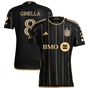 adidas LAFC Authentic Francisco Ginella Home Jersey w/ MLS   Apple TV   Ford Patches 24/25 (Black/Gold)