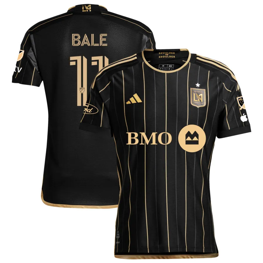 adidas LAFC Authentic Gareth Bale Home Jersey w/ MLS   Apple TV   Ford Patches 24/25 (Black/Gold)