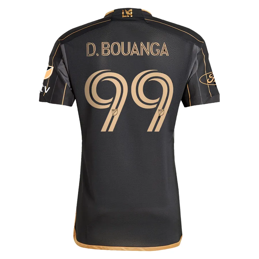 adidas LAFC Denis Bouanga Home Jersey w/ MLS   Apple TV   Ford Patches 24/25 (Black/Gold)