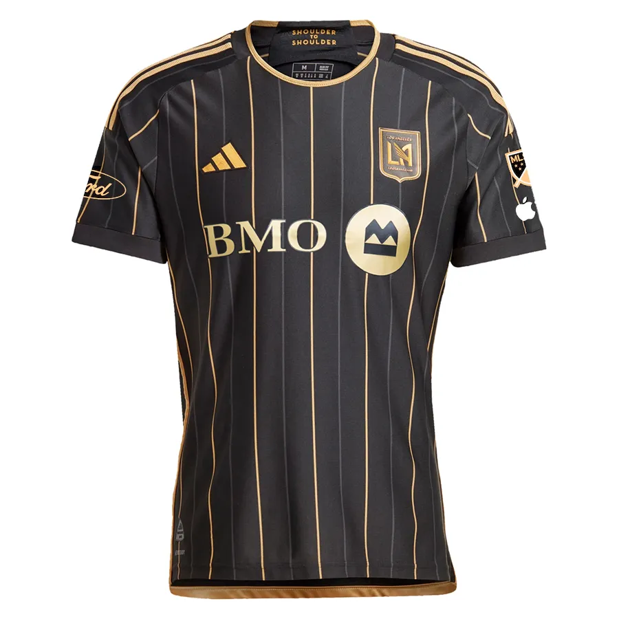 adidas LAFC Jesús David Murillo Home Jersey w/ MLS   Apple TV   Ford Patches 24/25 (Black/Gold)