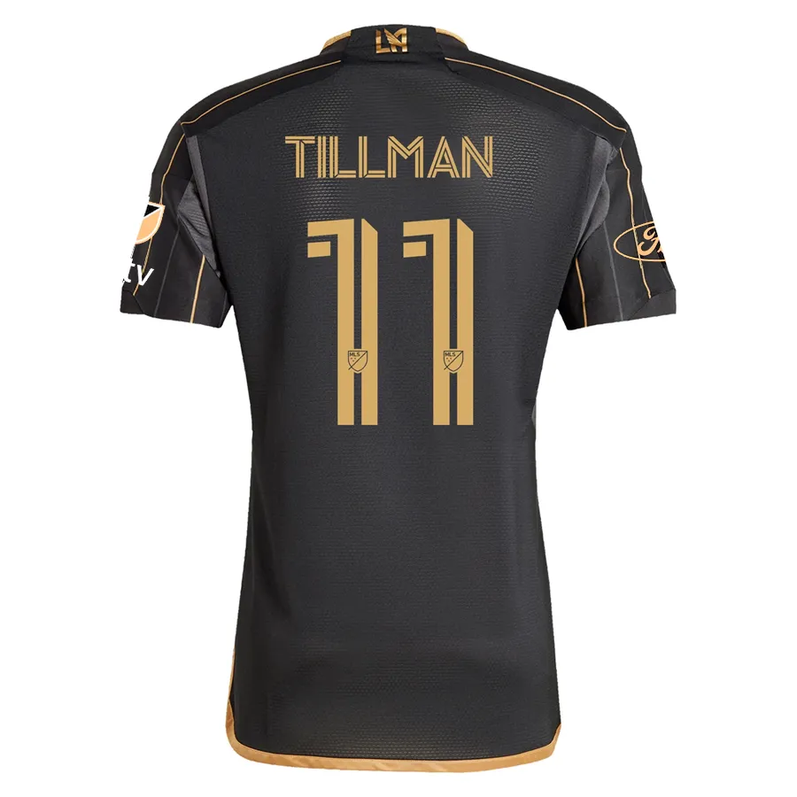 adidas LAFC Timothy Tillman Home Jersey w/ MLS   Apple TV   Ford Patches 24/25 (Black/Gold)