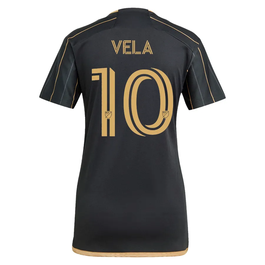 adidas Womens LAFC Carlos Vela Home Jersey 24/25 (Black/Gold)