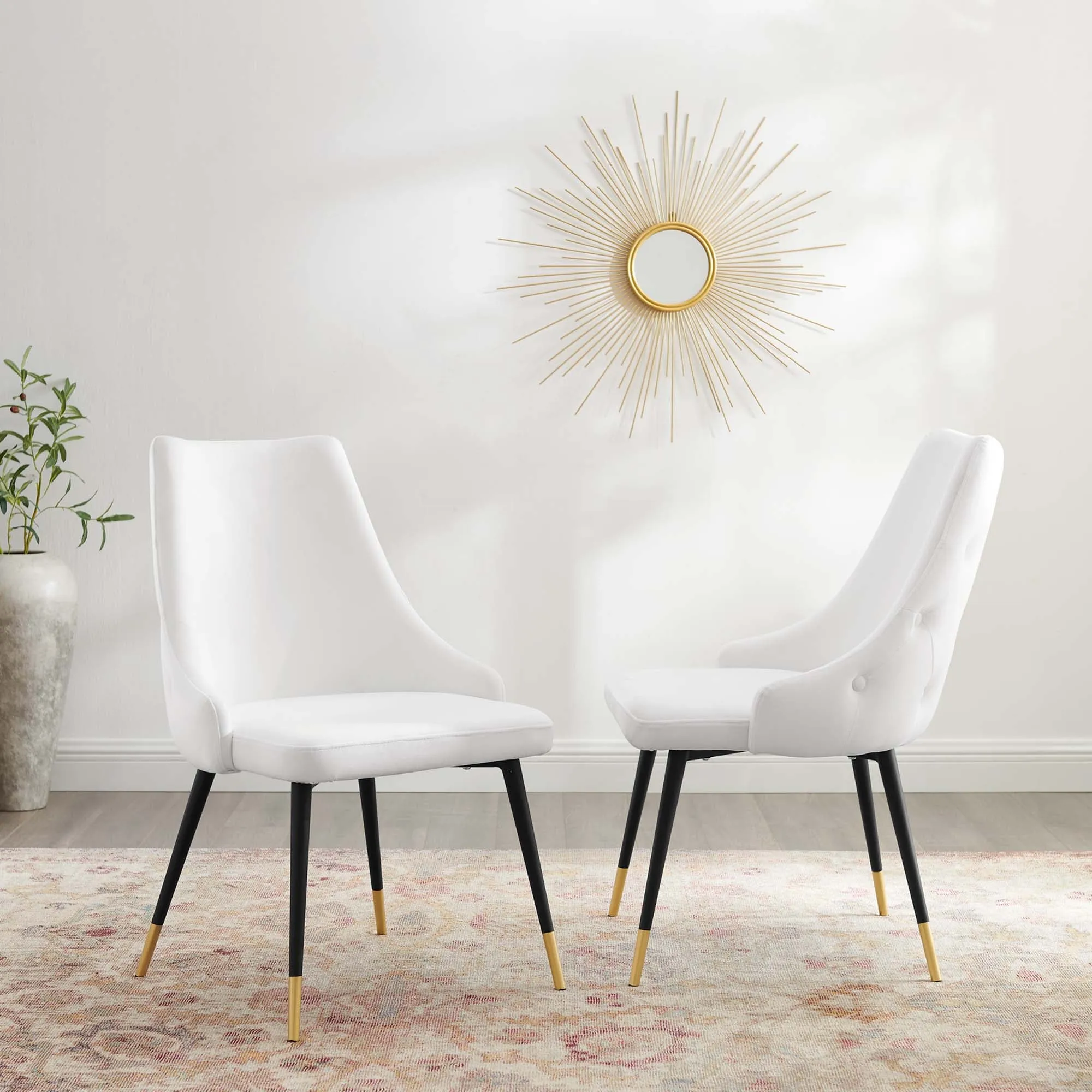 Adorn Dining Side Chair Performance Velvet Set of 2 by Modway