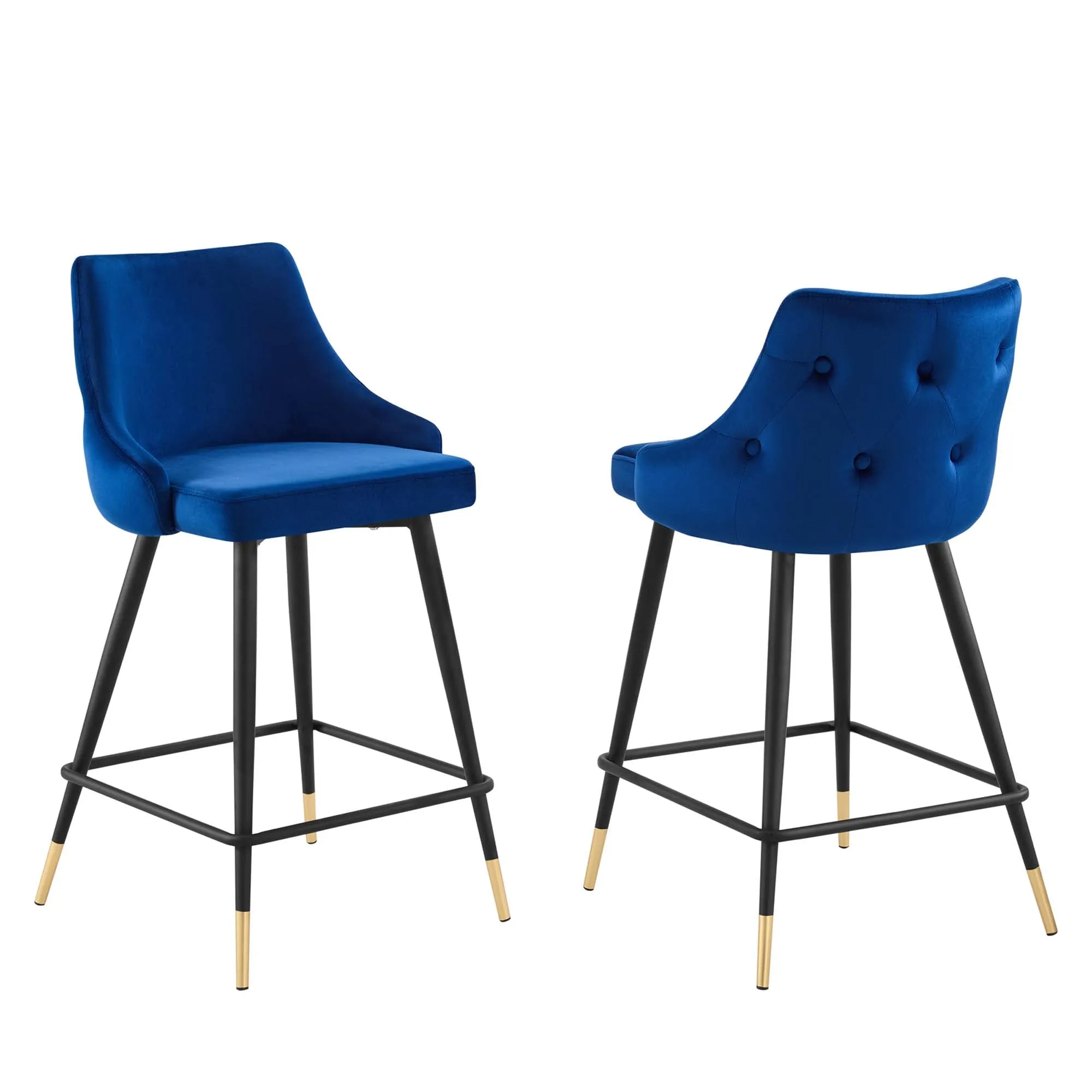 Adorn Performance Velvet Counter Stool Set of 2 by Modway