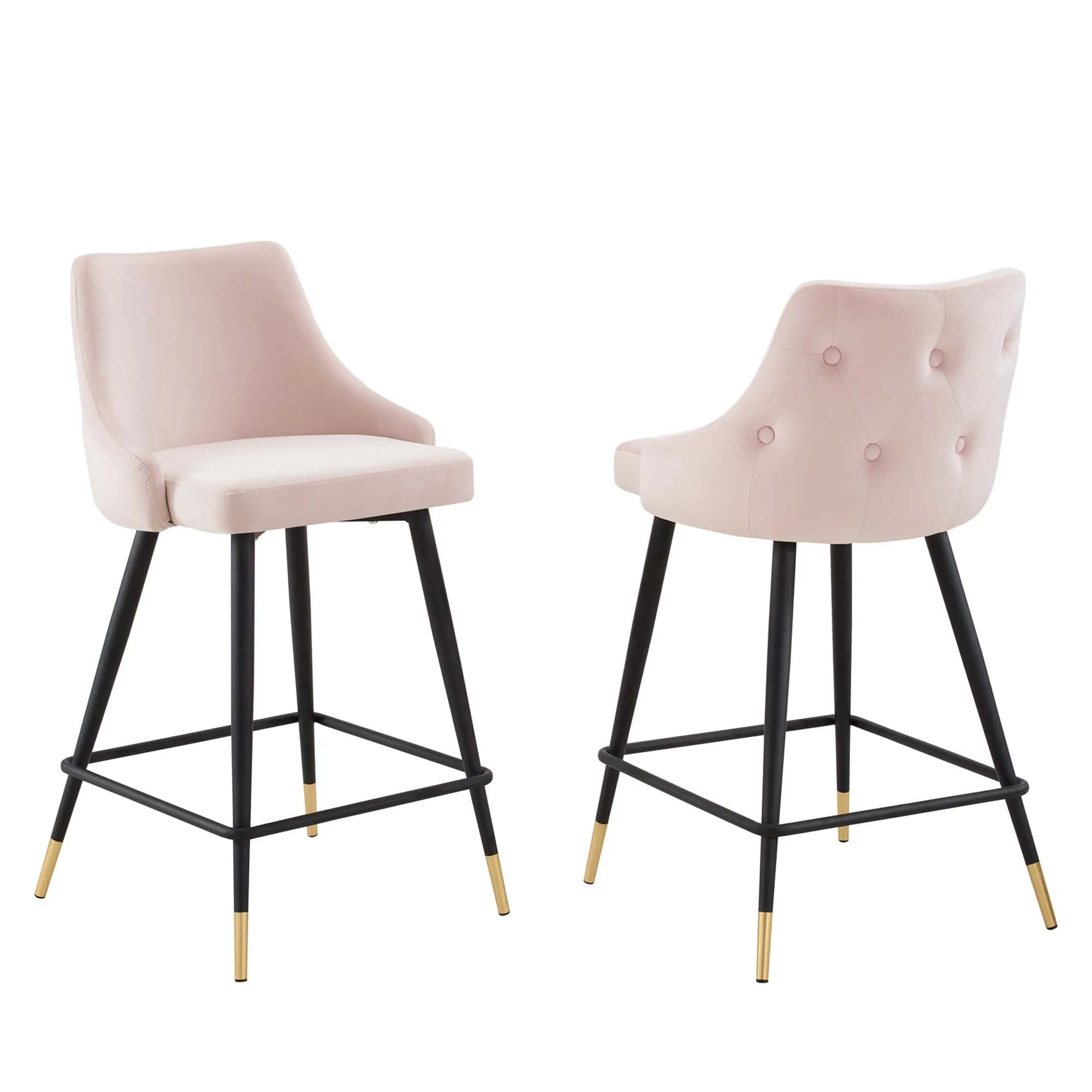Adorn Performance Velvet Counter Stool Set of 2 by Modway