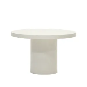 Aiguablava Outdoor Round Dining Table 120cm - White