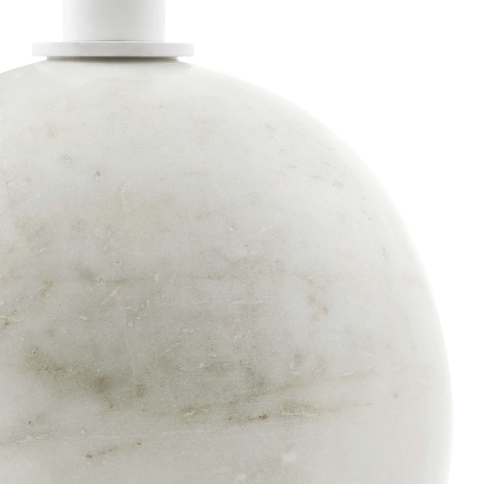 Aliza Round White Marble Side Table by Modway