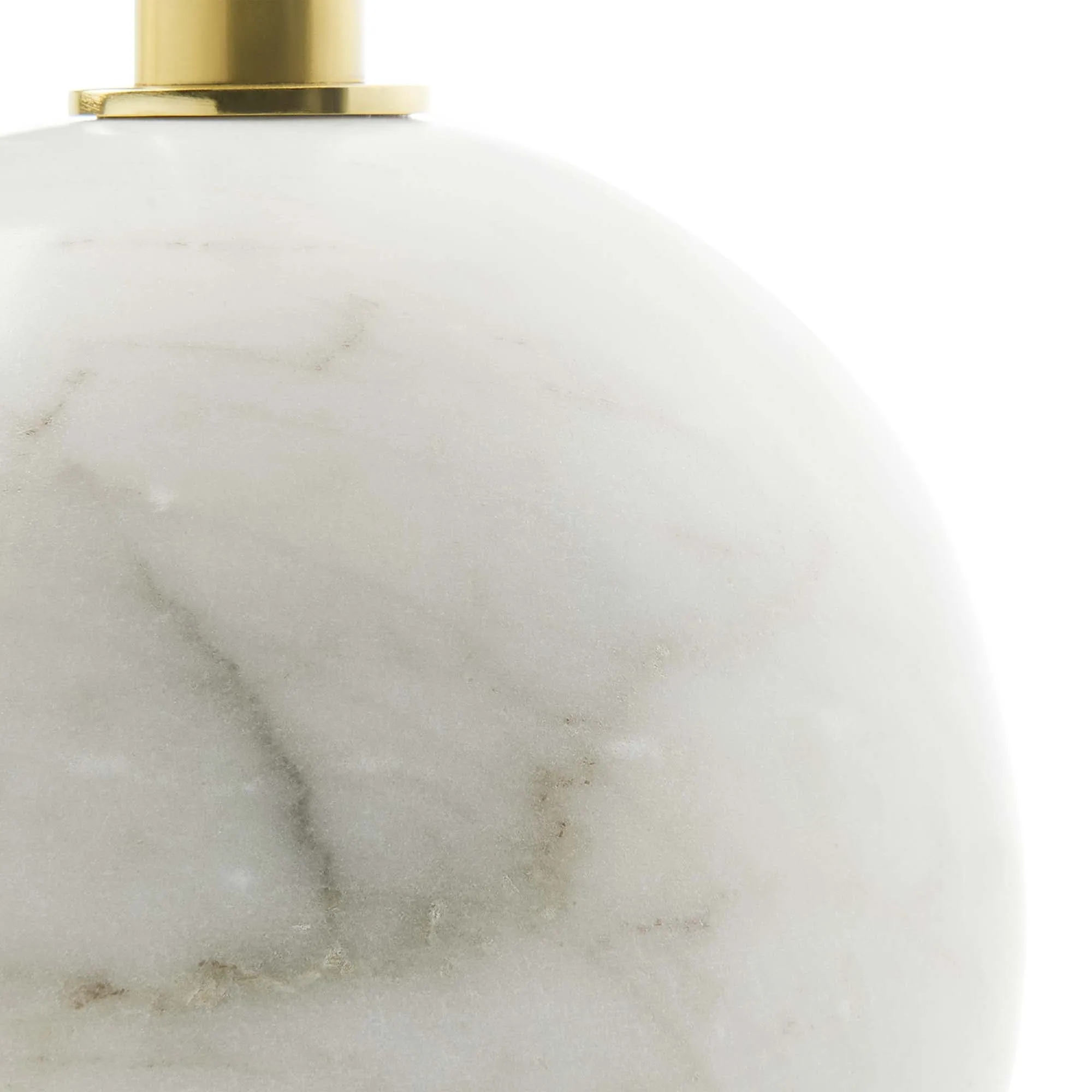 Aliza Round White Marble Side Table by Modway