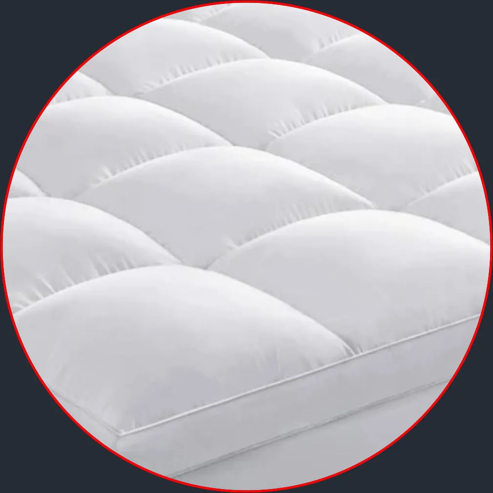 Allswell WMT-ASWTP-KG Ultra Plush Pillow Top Mattress Topper, King, White
