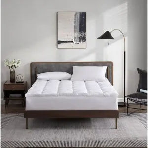 Allswell WMT-ASWTP-QN Ultra Plush Pillow Top Mattress Topper, White, Queen