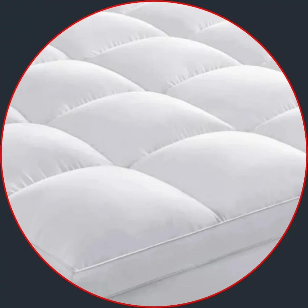 Allswell WMT-ASWTP-QN Ultra Plush Pillow Top Mattress Topper, White, Queen