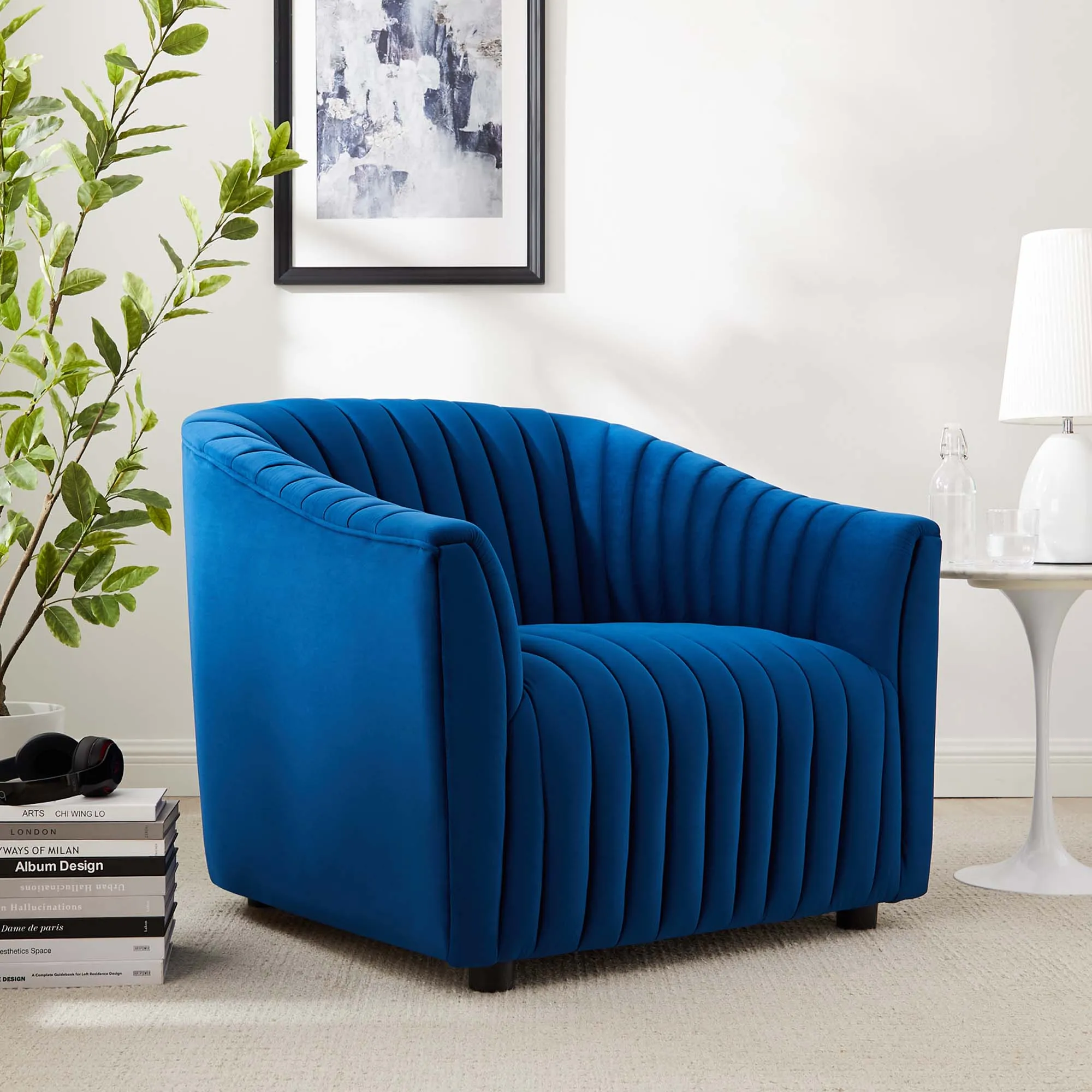 Announce Performance Velvet Channel Tufted Armchair by Modway