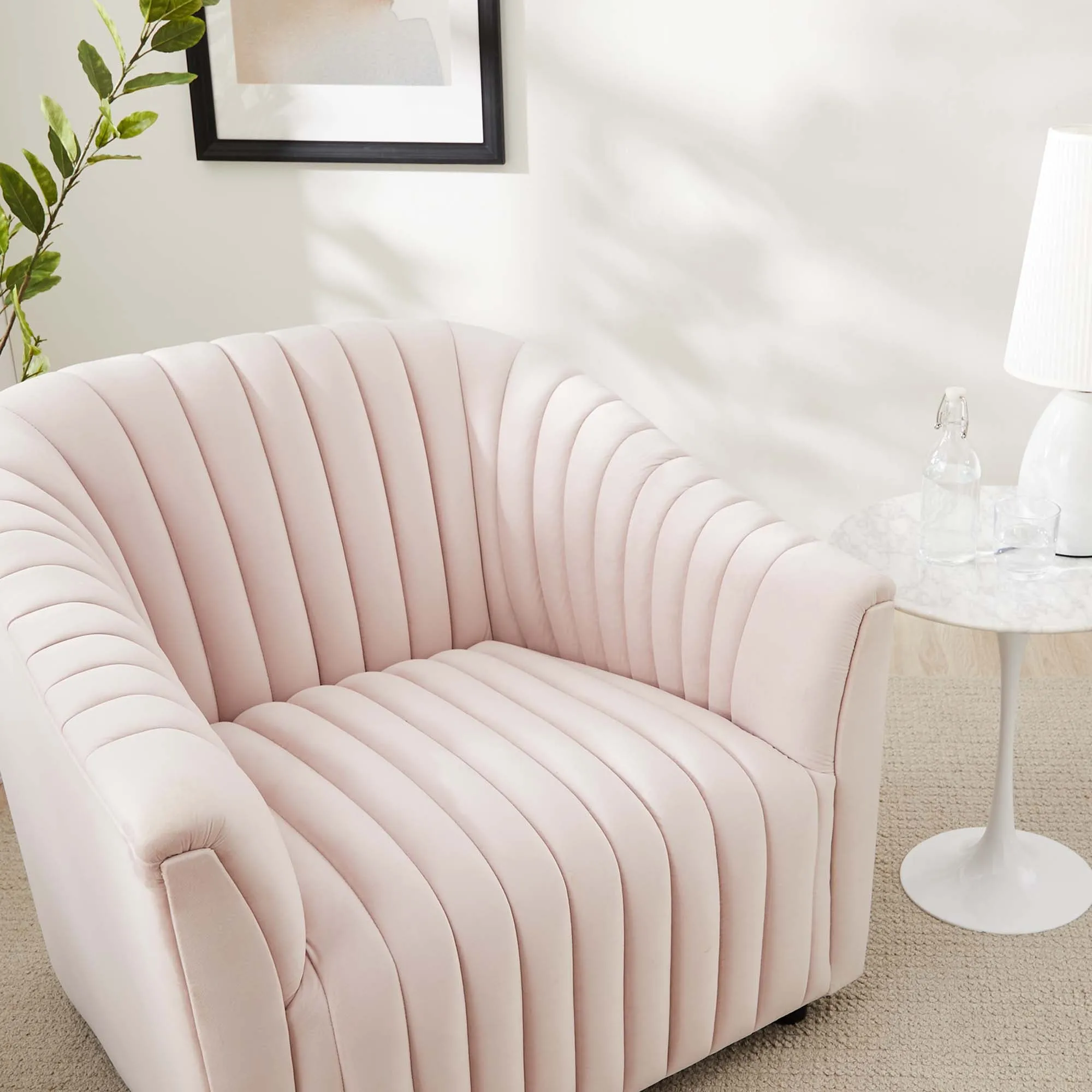 Announce Performance Velvet Channel Tufted Armchair by Modway