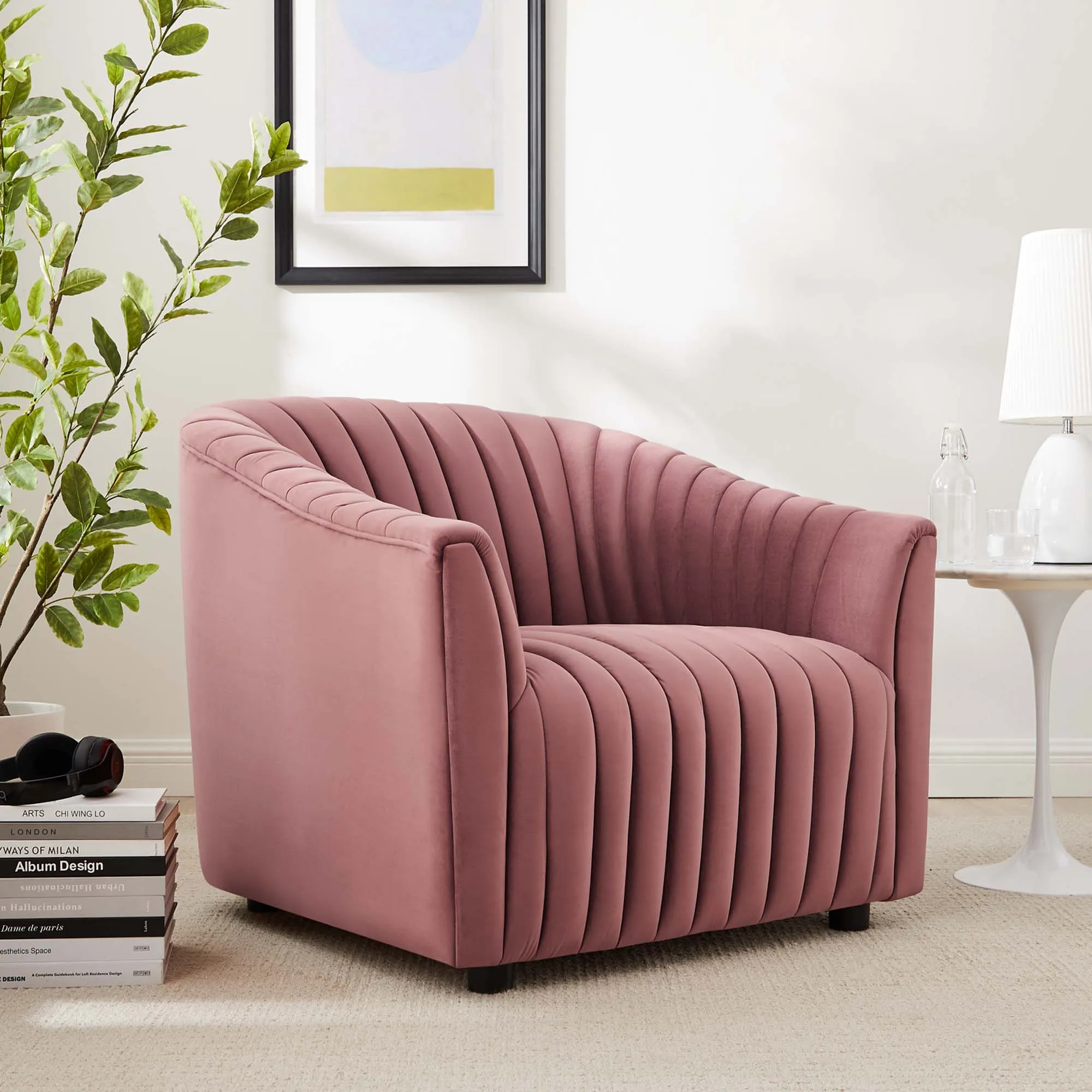 Announce Performance Velvet Channel Tufted Armchair by Modway