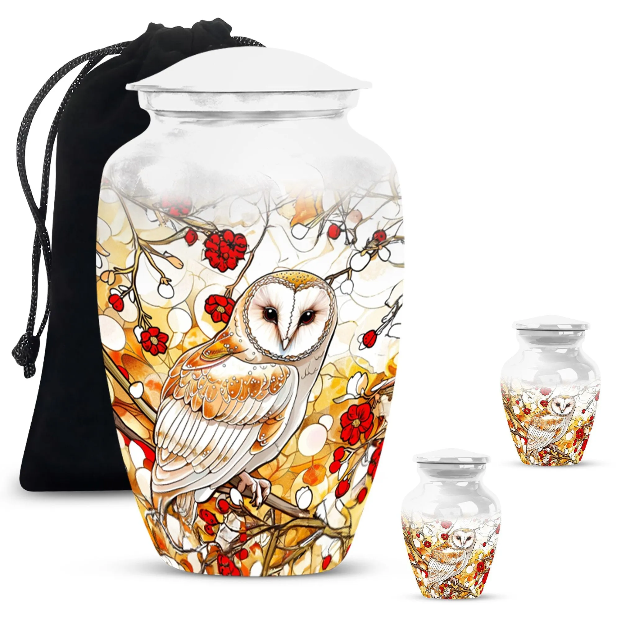 Barn Owl Eternal Rest: Respected Dad's Memorial Urn