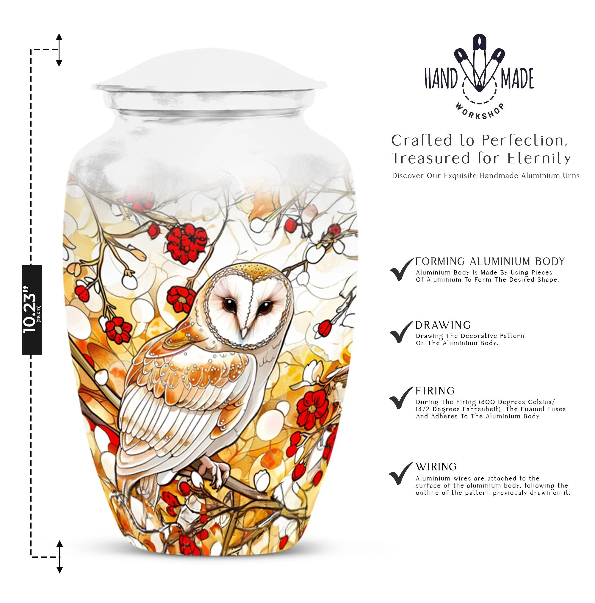 Barn Owl Eternal Rest: Respected Dad's Memorial Urn