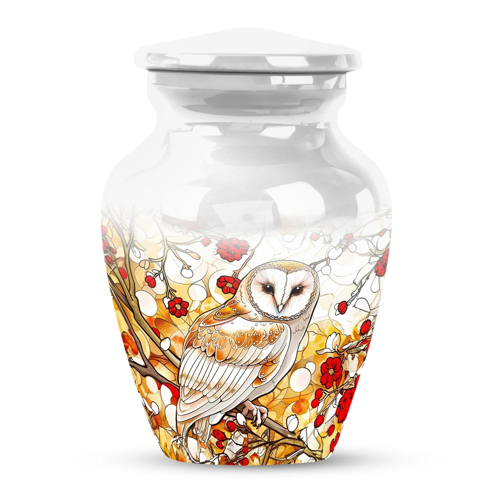 Barn Owl Eternal Rest: Respected Dad's Memorial Urn