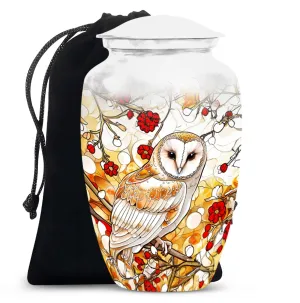 Barn Owl Eternal Rest: Respected Dad's Memorial Urn