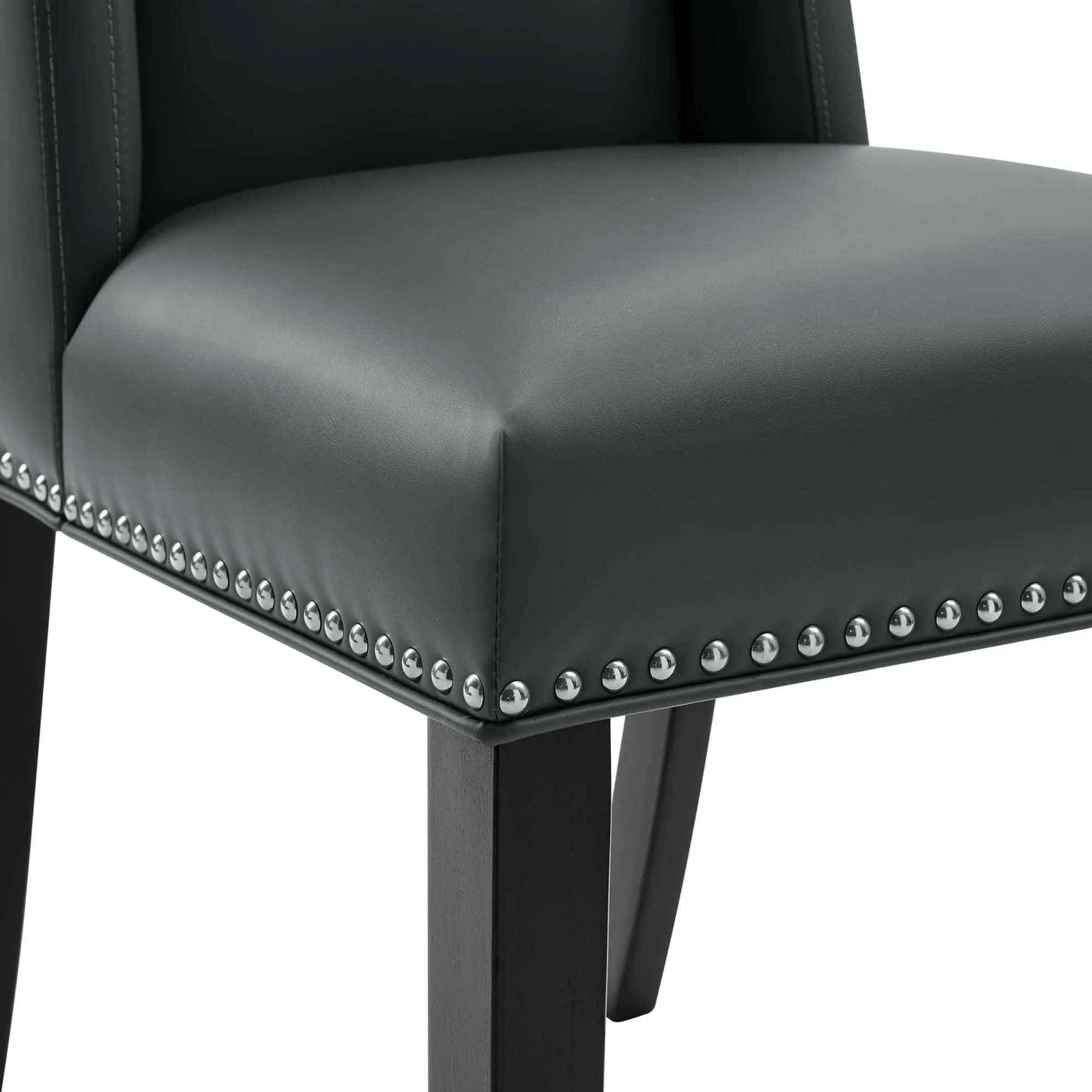Baron Dining Chair Vinyl Set of 2 by Modway