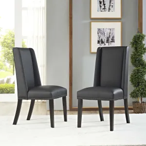 Baron Dining Chair Vinyl Set of 2 by Modway