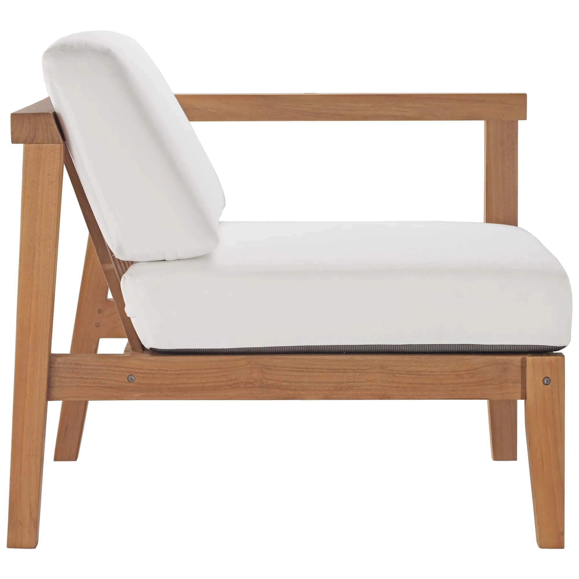 Bayport Outdoor Patio Teak Wood Right-Arm Chair by Modway