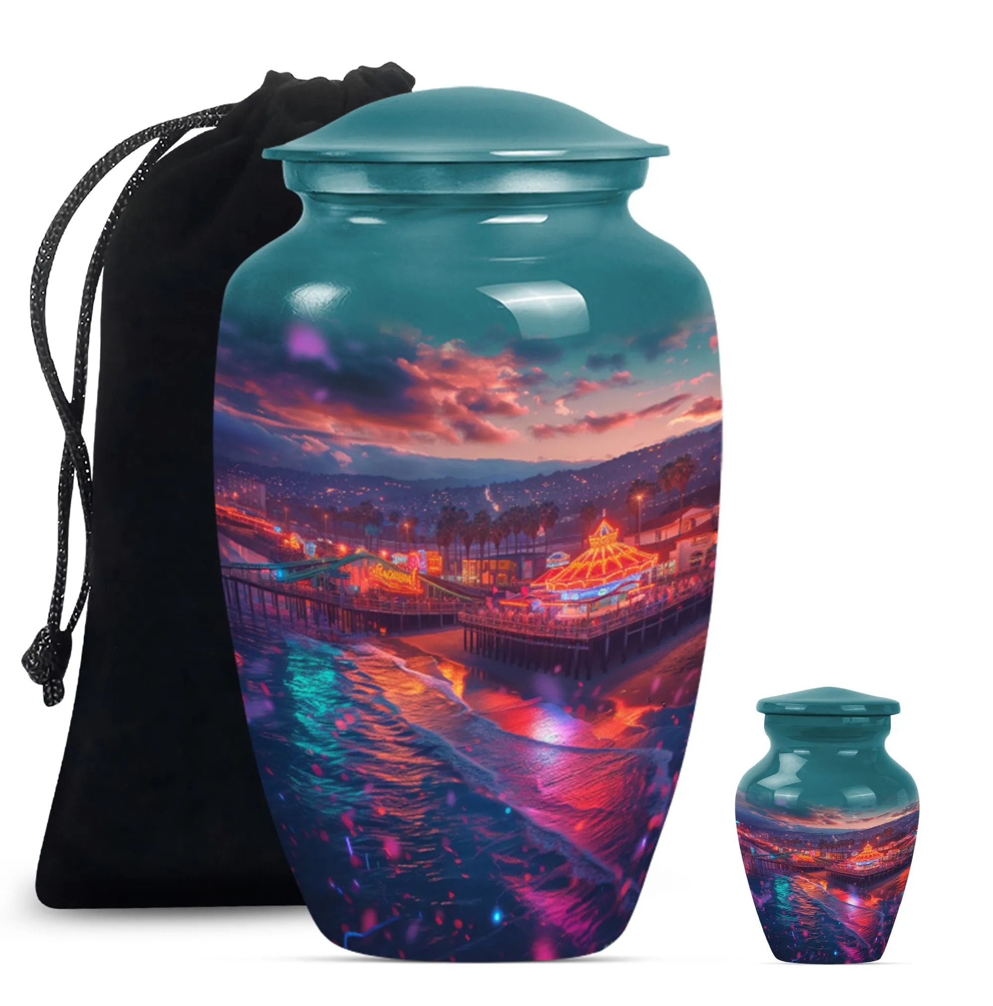 Beach Urn Decorative Funeral Cremation Urn for Human Ashes
