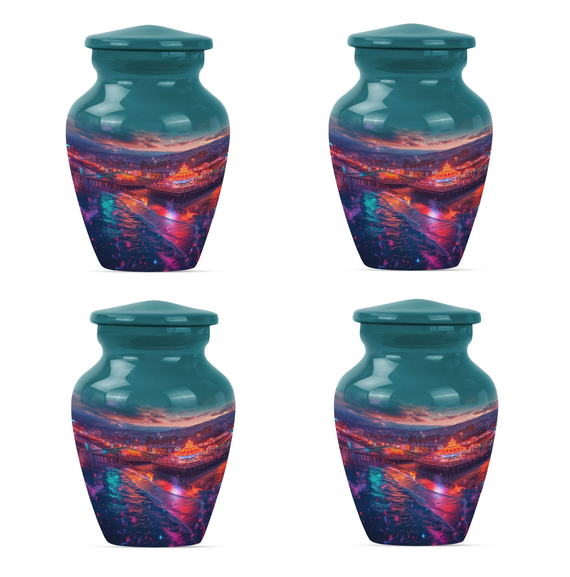 Beach Urn Decorative Funeral Cremation Urn for Human Ashes