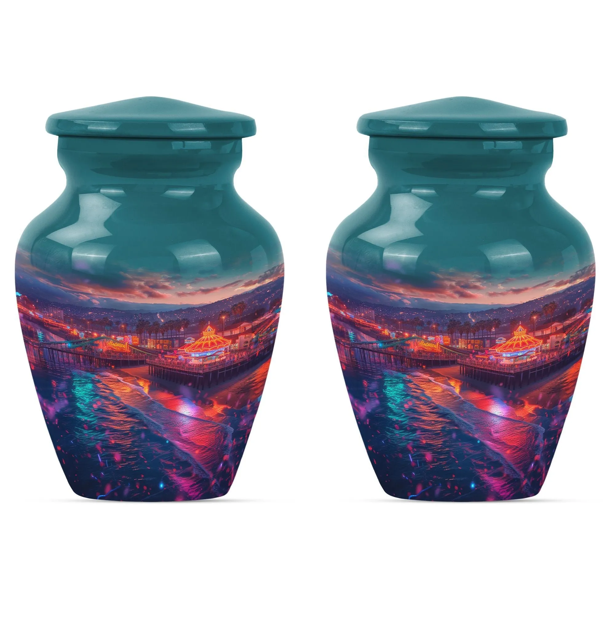 Beach Urn Decorative Funeral Cremation Urn for Human Ashes