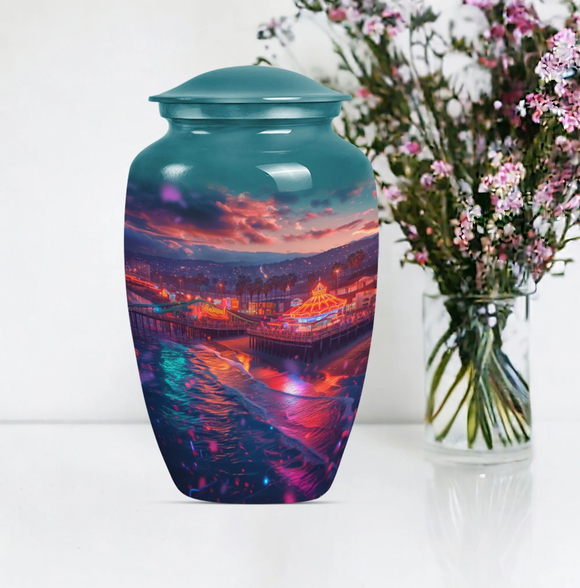 Beach Urn Decorative Funeral Cremation Urn for Human Ashes