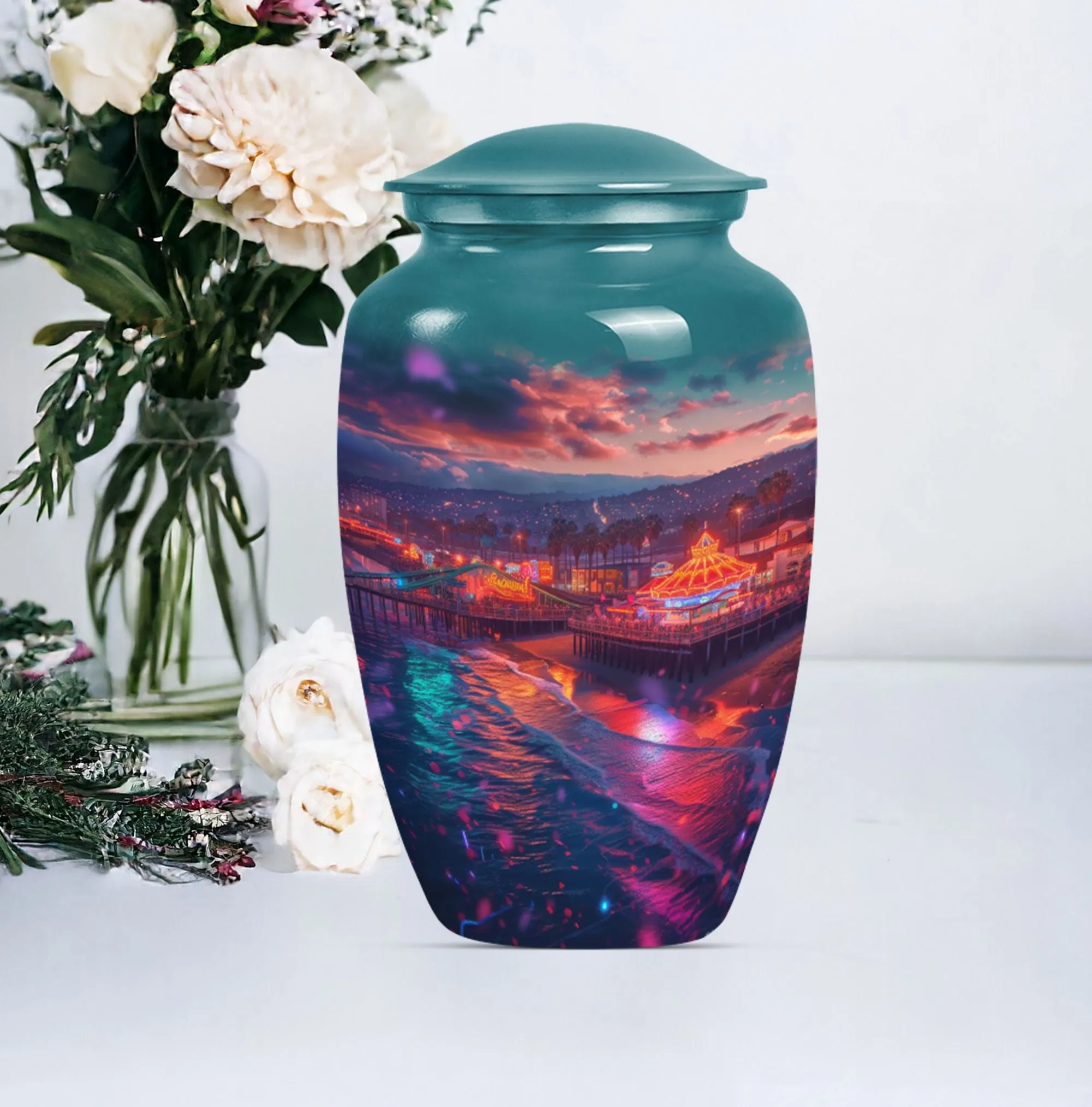Beach Urn Decorative Funeral Cremation Urn for Human Ashes