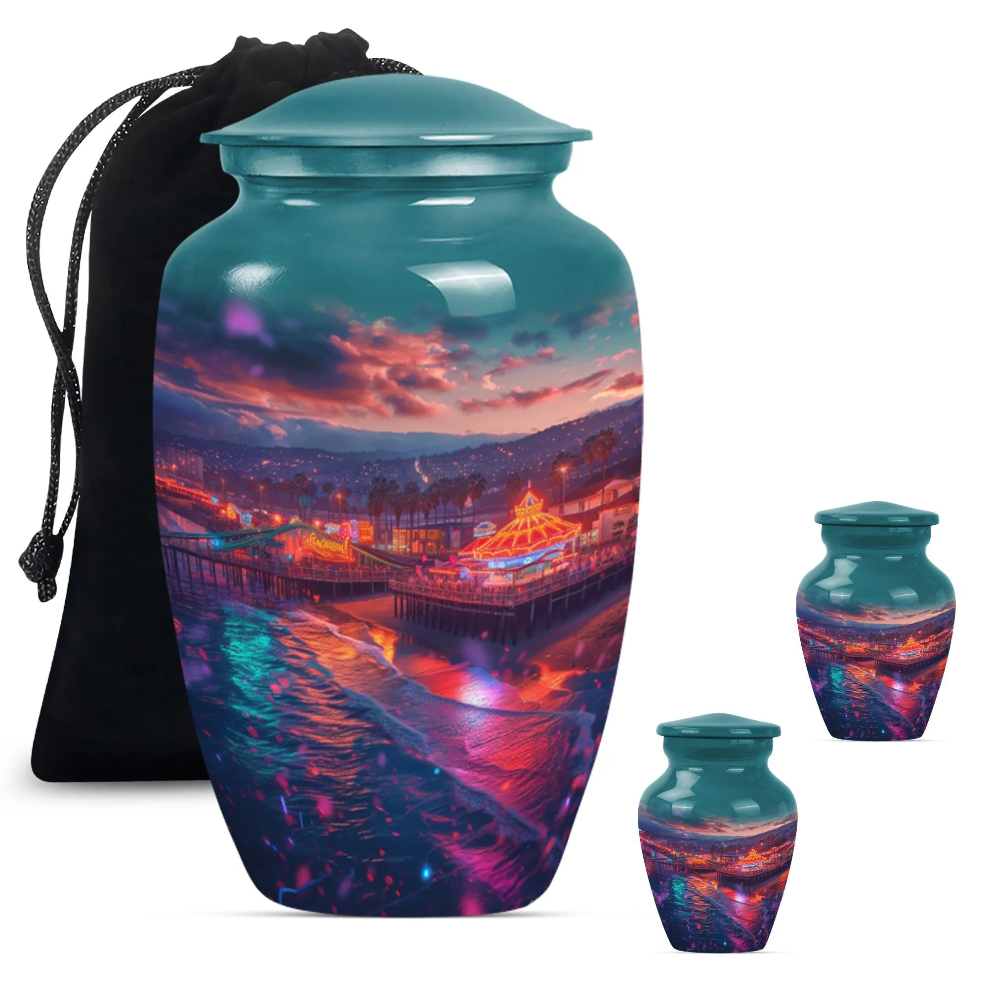 Beach Urn Decorative Funeral Cremation Urn for Human Ashes