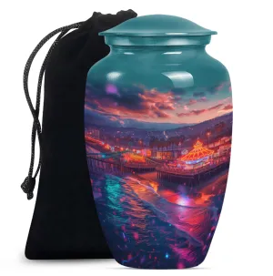 Beach Urn Decorative Funeral Cremation Urn for Human Ashes