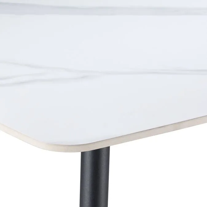 Bellmar 23" Sintered Stone End Table - White