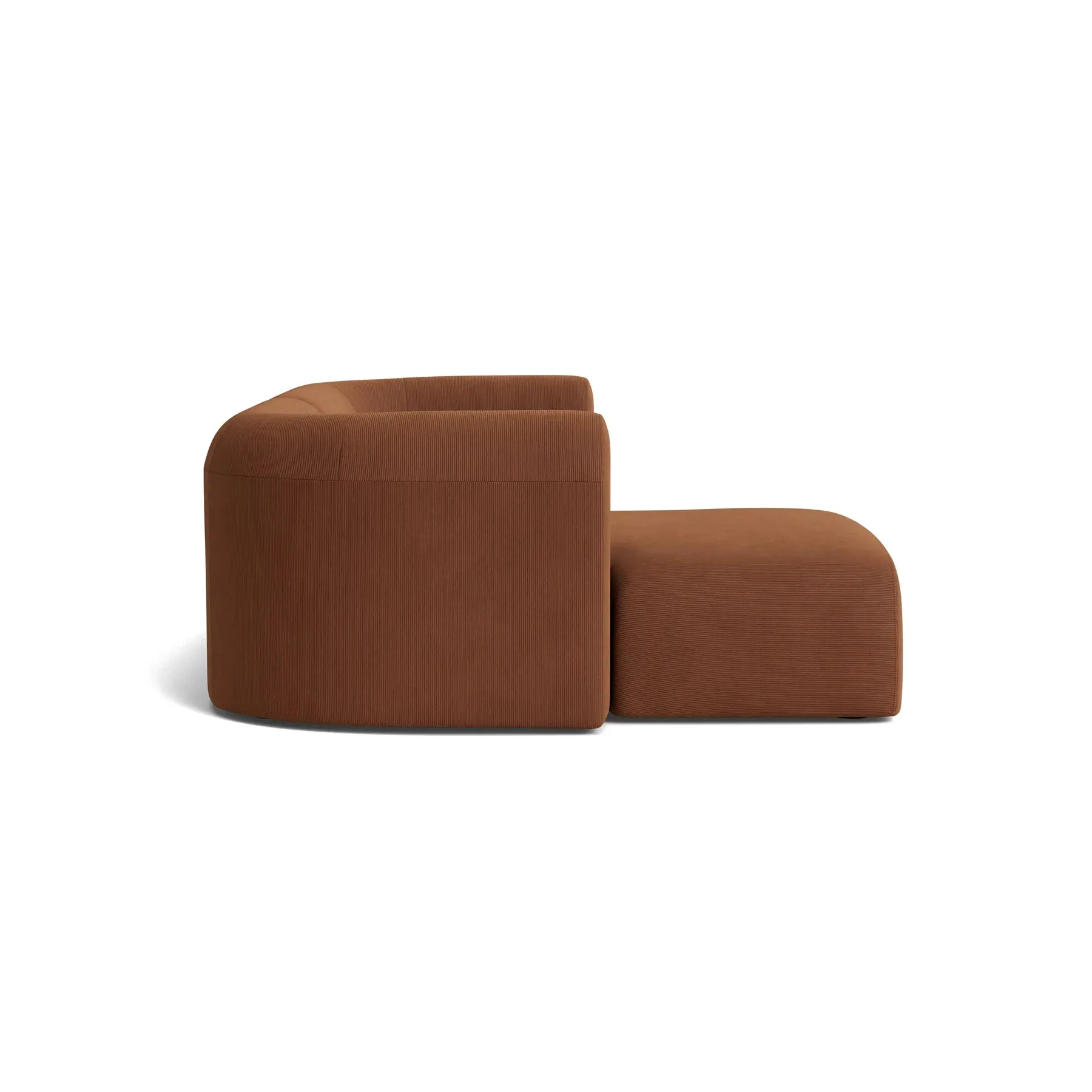 Berg 3 Seater LHF Chaise Sofa - Corduroy Cocoa