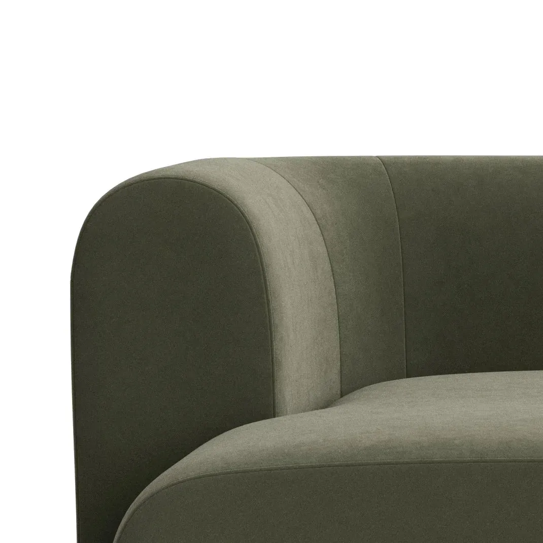 Berg 3 Seater LHF Chaise Sofa - Eden Leaf