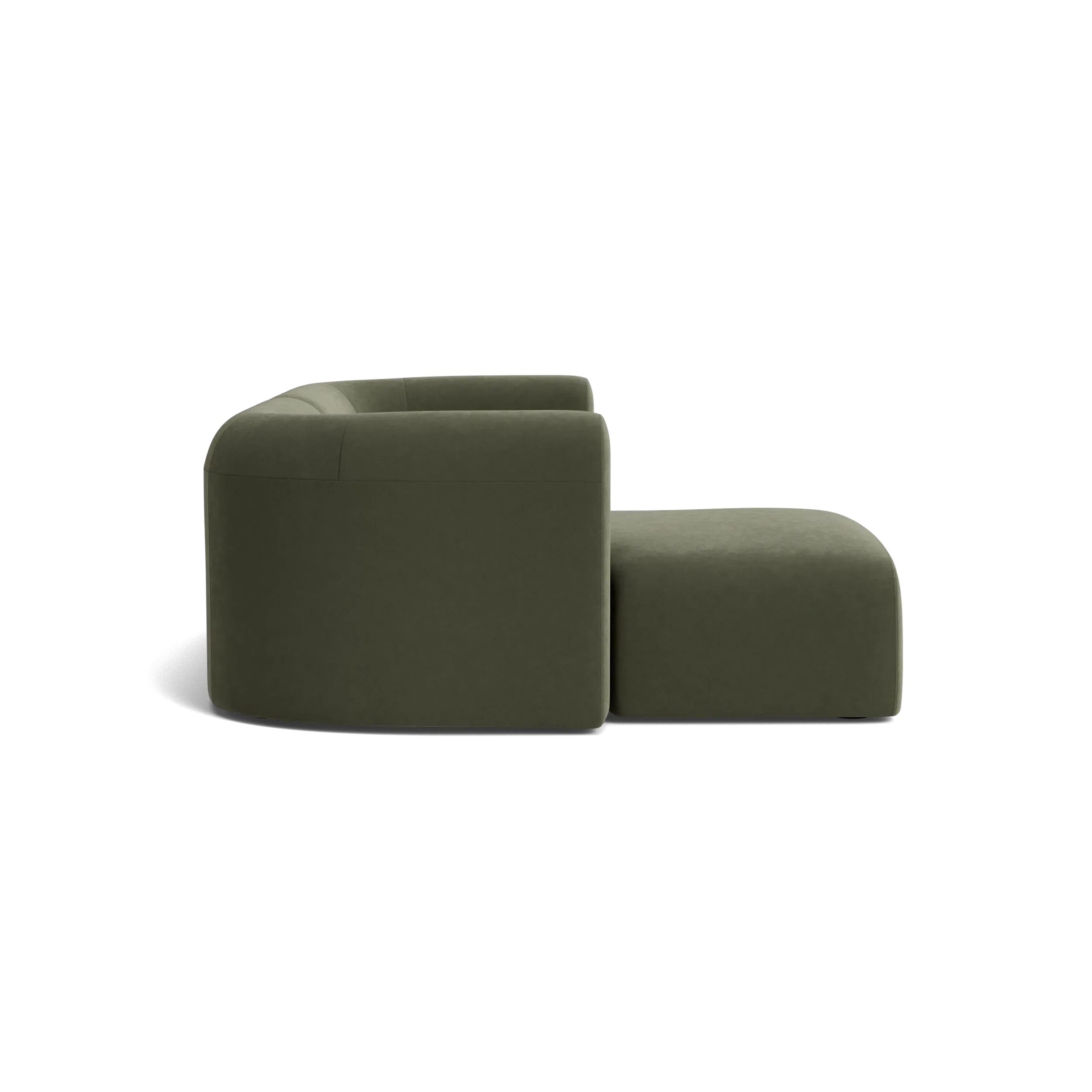 Berg 3 Seater LHF Chaise Sofa - Eden Leaf