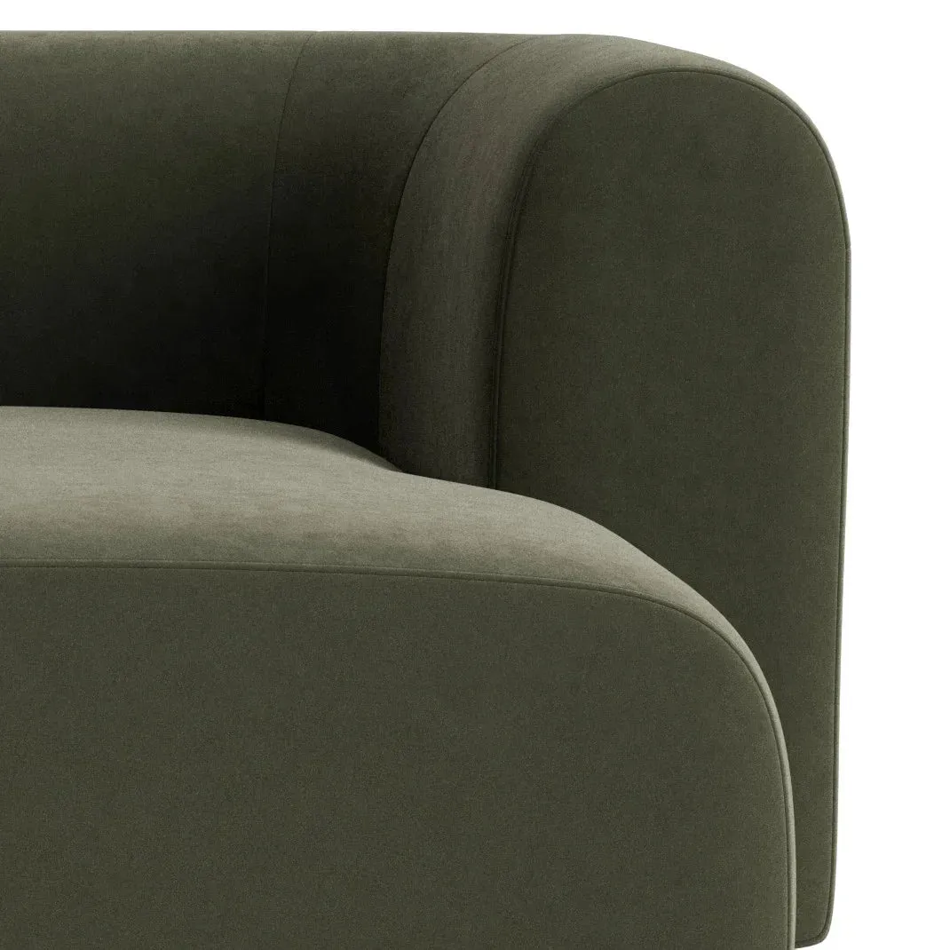Berg 3 Seater RHF Chaise Sofa - Eden Leaf