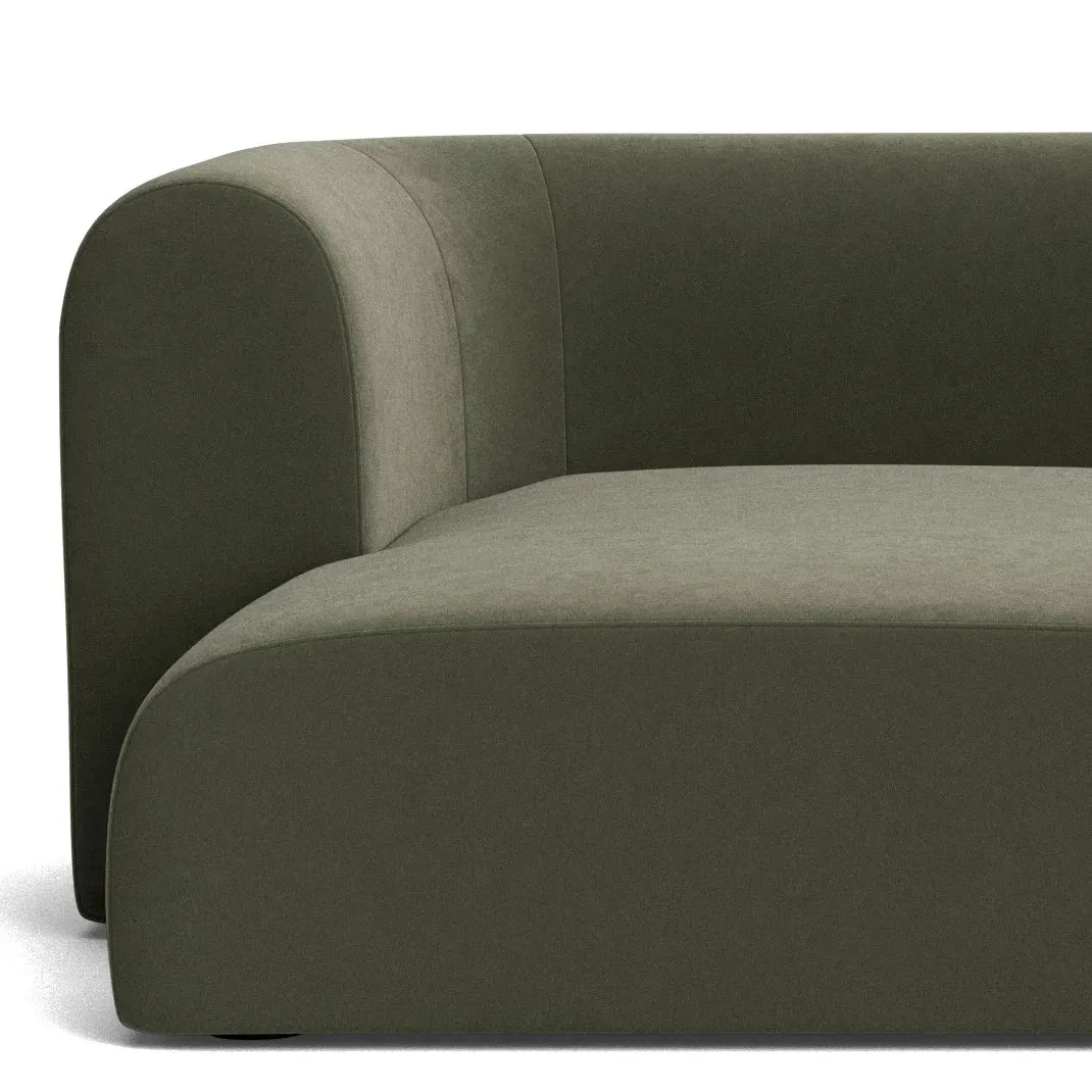 Berg 4 Seater LHF Chaise Sofa - Eden Leaf