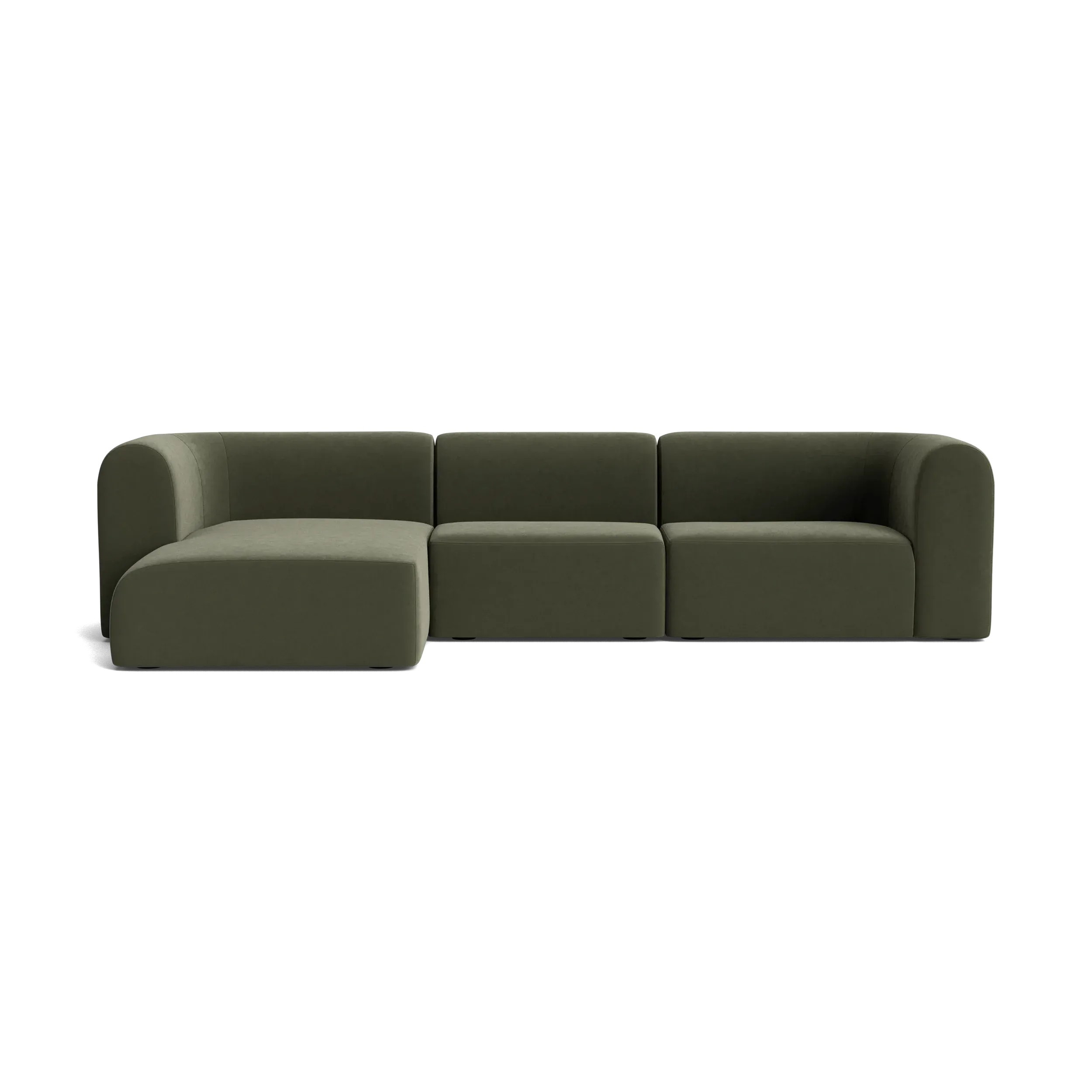Berg 4 Seater LHF Chaise Sofa - Eden Leaf