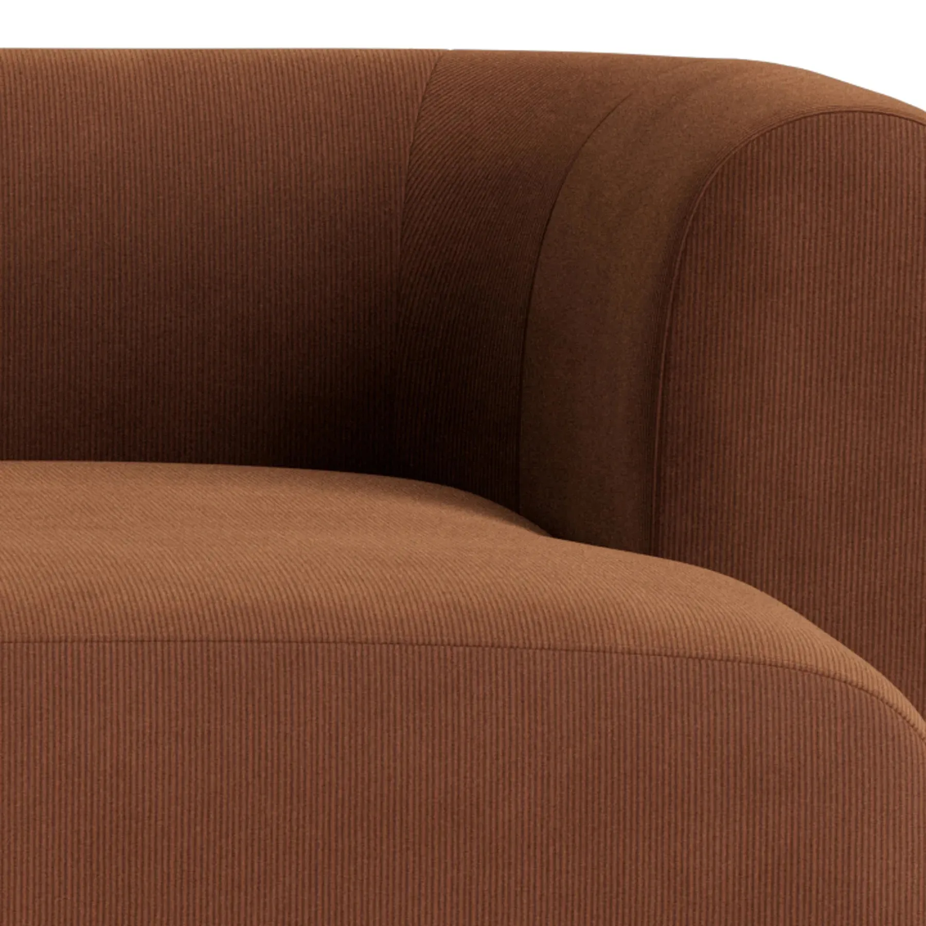 Berg 4 Seater RHF Chaise Sofa - Corduroy Cocoa
