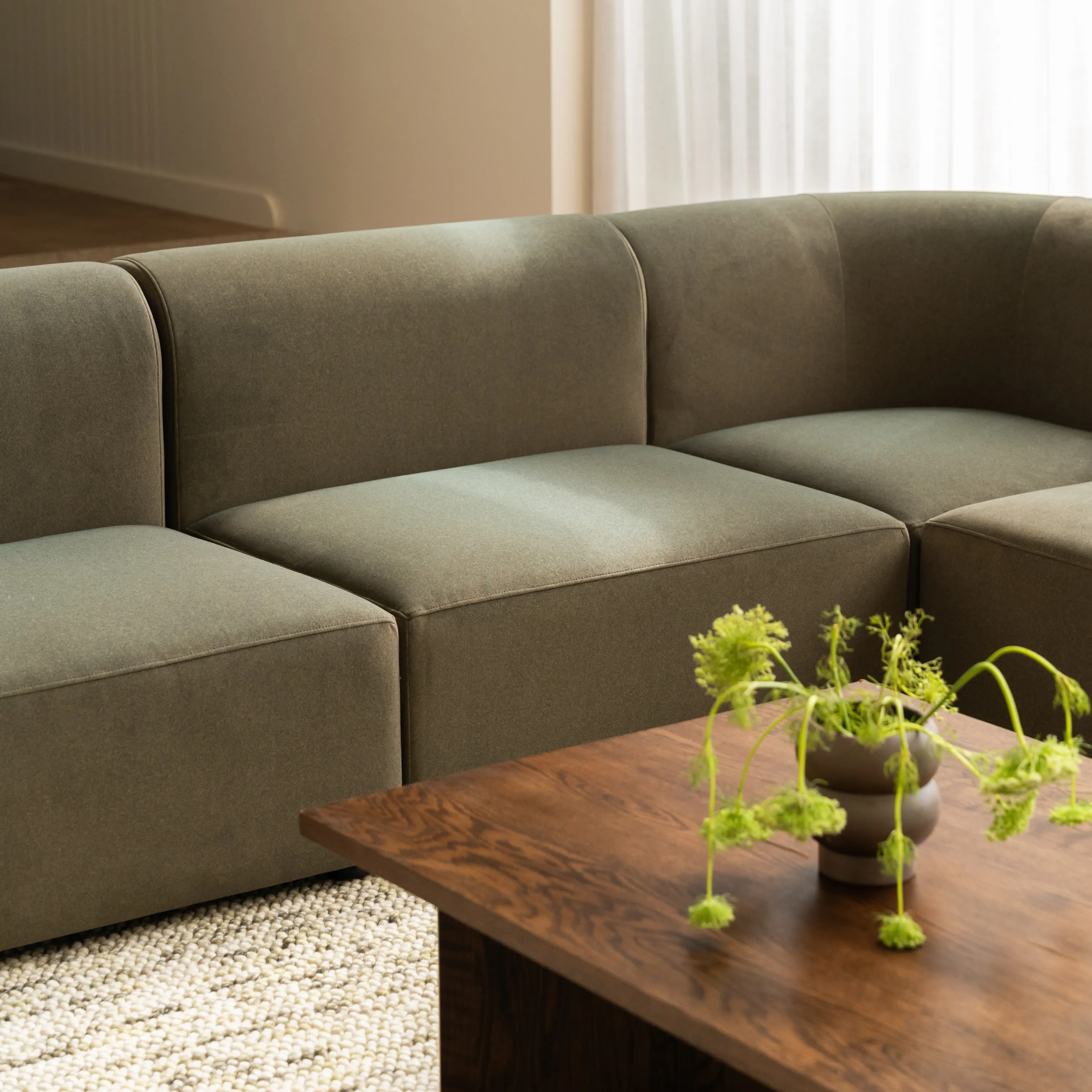 Berg Corner Sofa - Eden Leaf