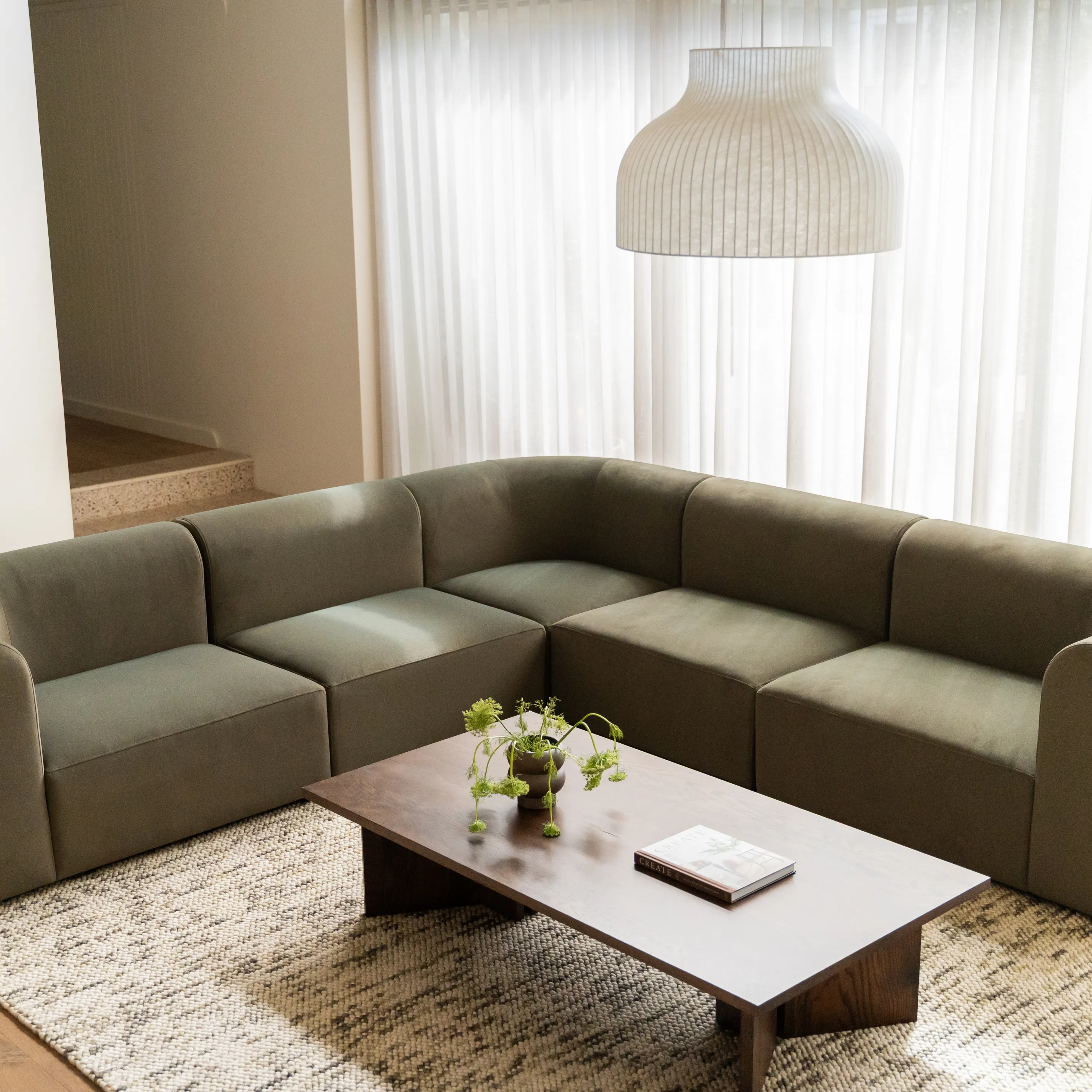Berg Corner Sofa - Eden Leaf