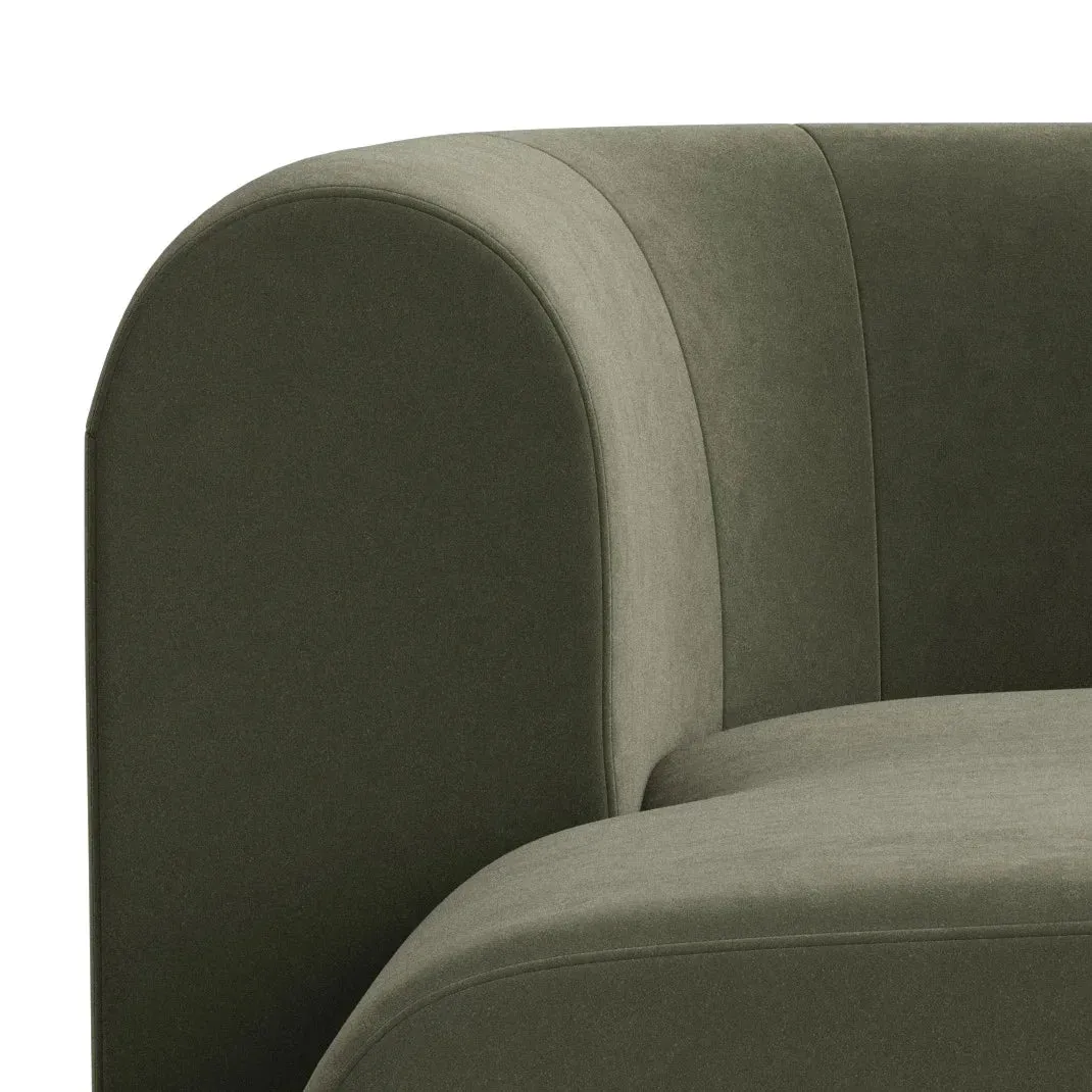 Berg Left Chaise Module - Eden Leaf