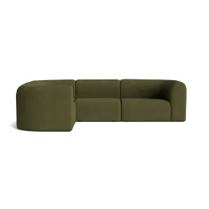 Berg LHF Closed Chaise Sofa - Copenhagen Forest